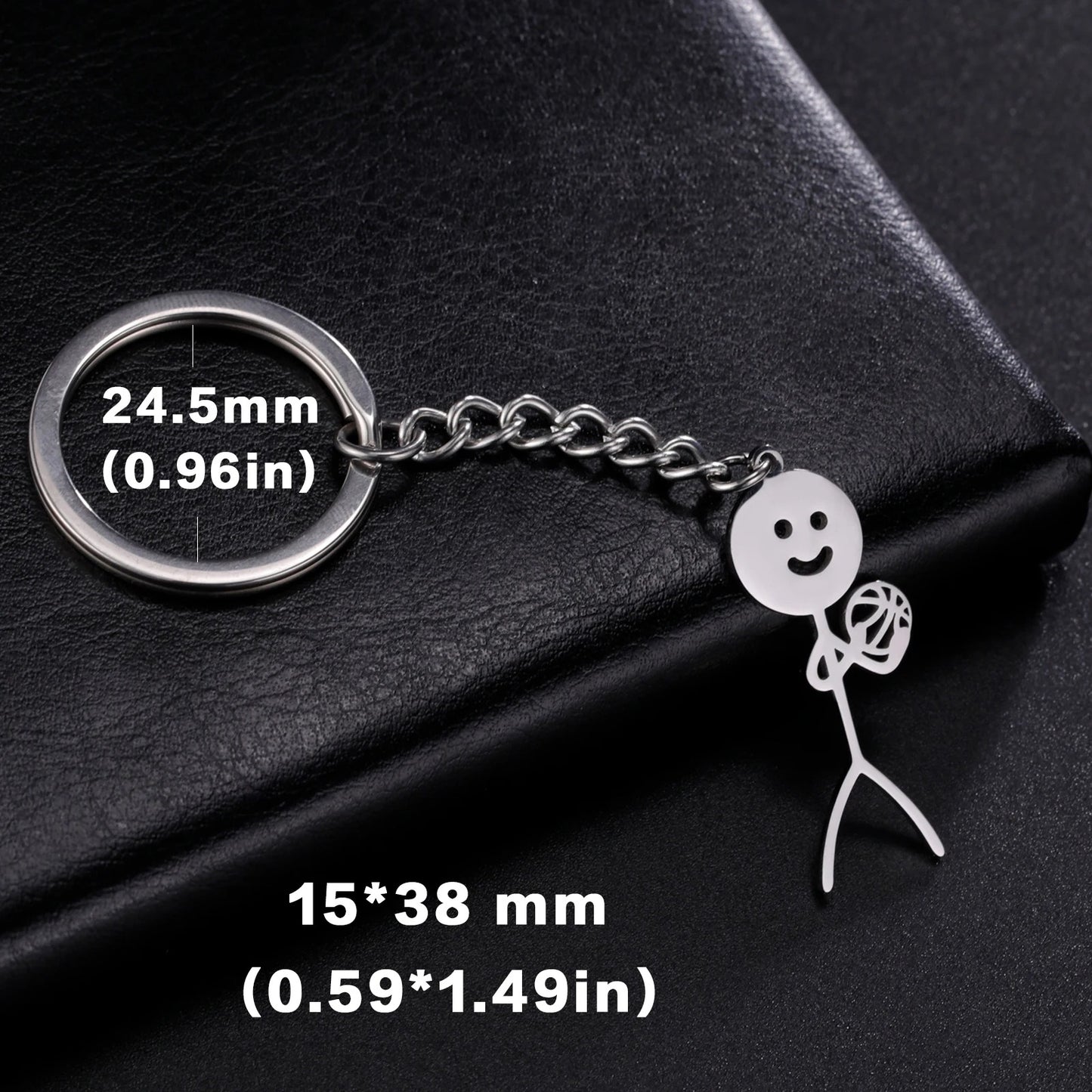 Funny Finger Stickman Keychain